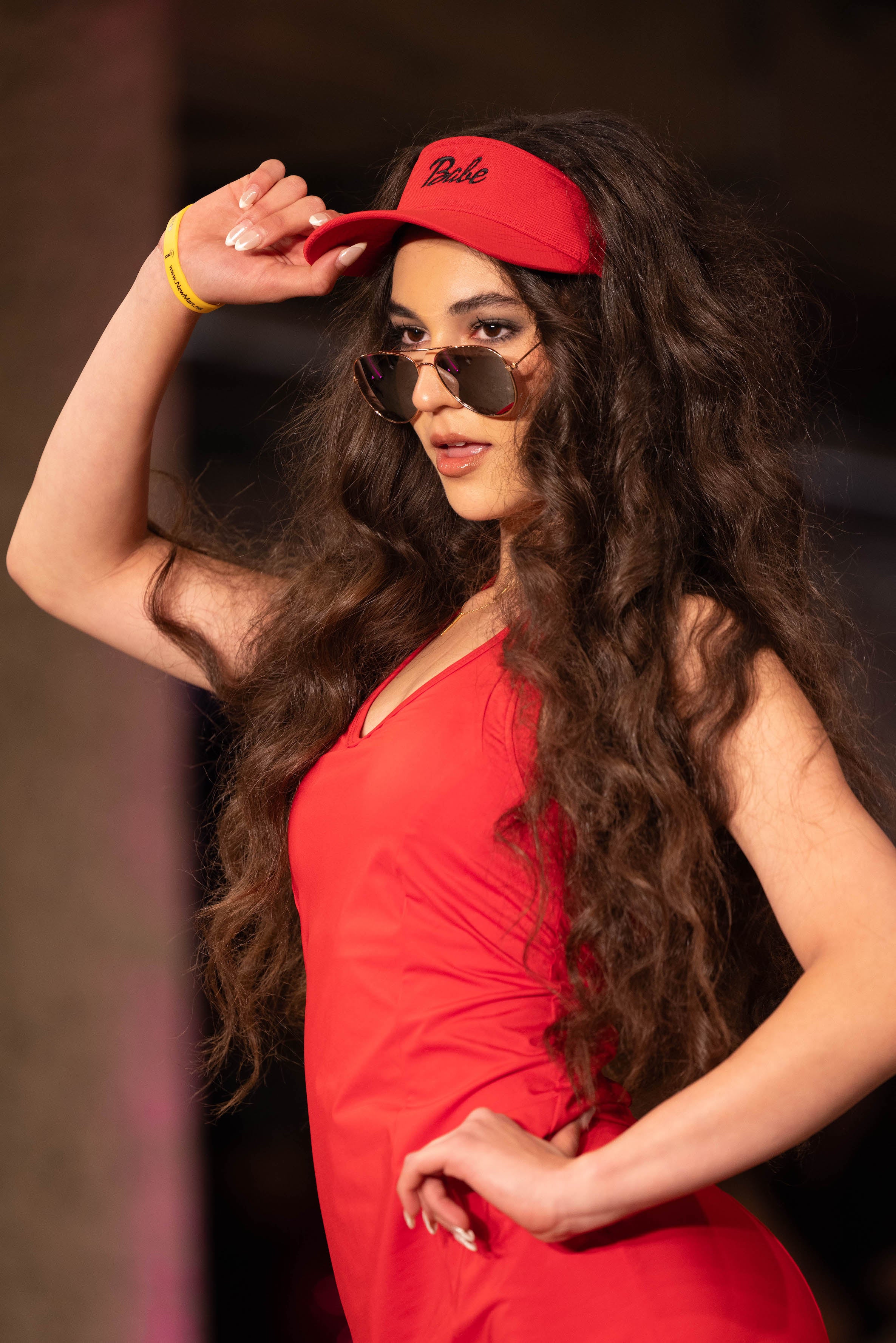 All Activity Babe Sun Visor - Colorful Visor with Black Cursive